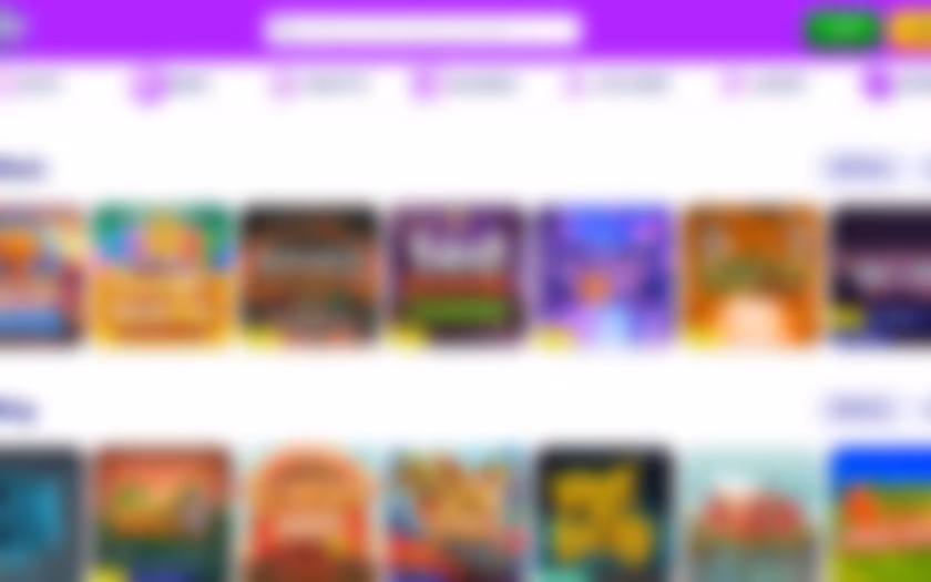 PlayOJO games lobby with slot tiles