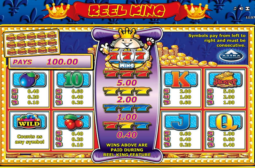 Reel King Payouts and Symbols